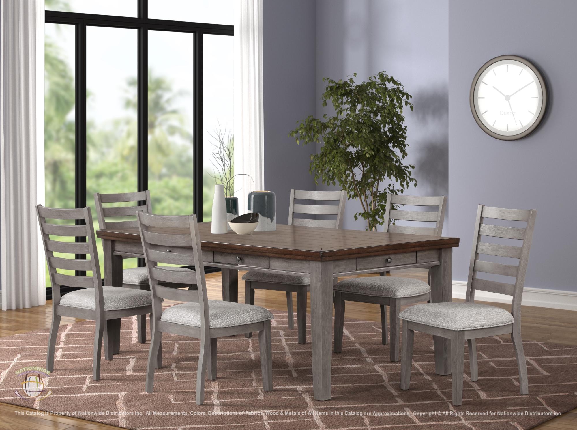 Table w/ 6 Drawers and 6 x Side Chair