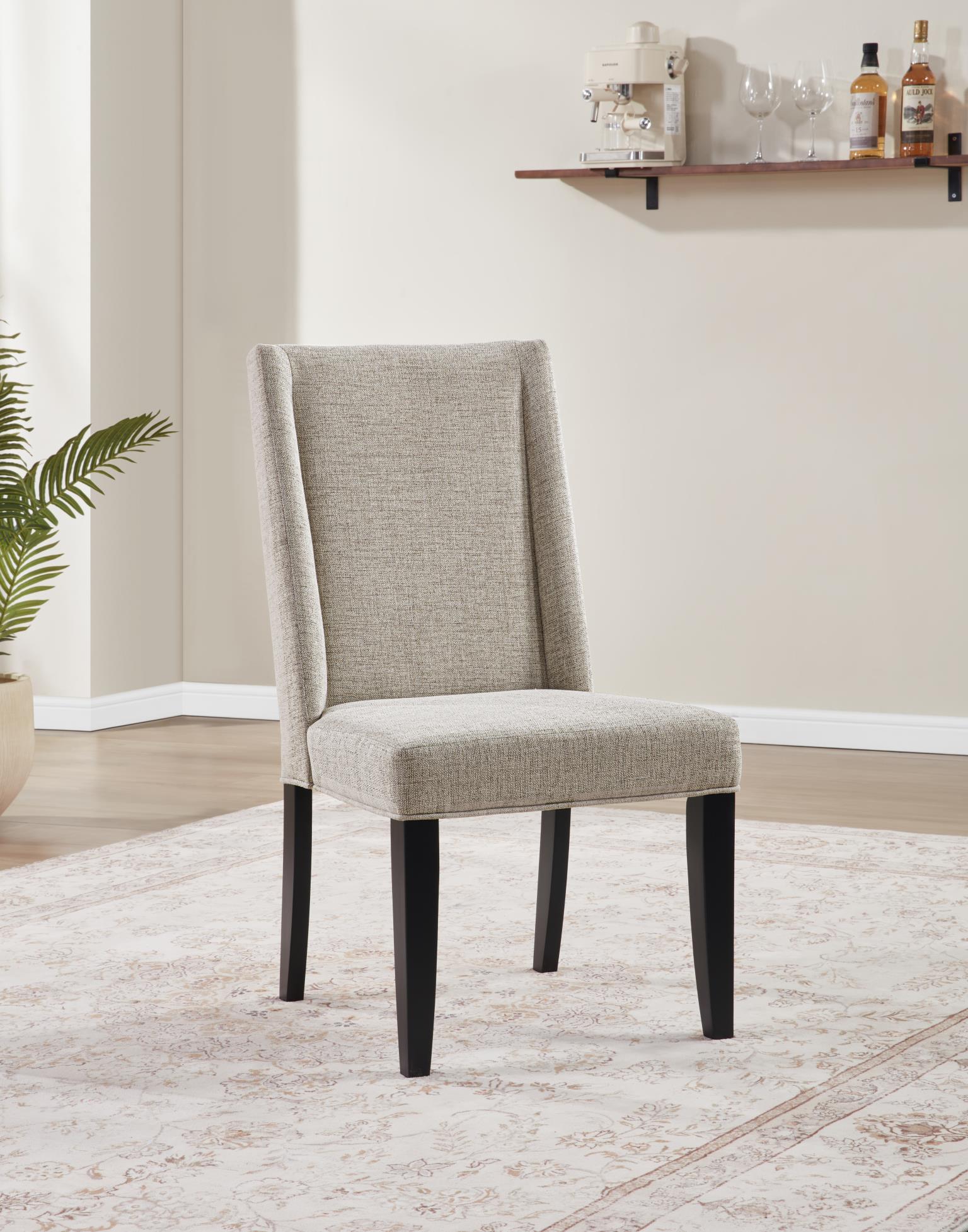 BLACK/VORY WHITE DINING UPH SIDE CHAIR view 2