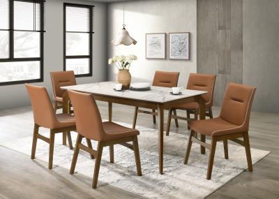 DINING TABLE & 6 SIDE CHAIRS