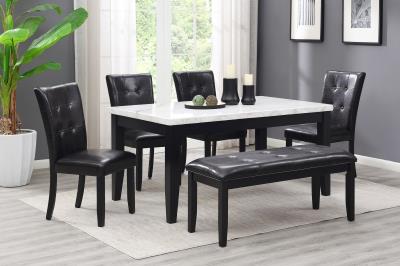 DINING TABLE & 4 CHAIRS & BENCH