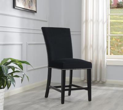 BLACK VELVET COUNTER CHAIR (PRICE PER CHAIR/MOQ 2)