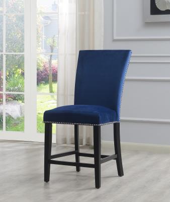 BLUE VELVET COUNTER CHAIR (PRICE PER CHAIR/MOQ 2)