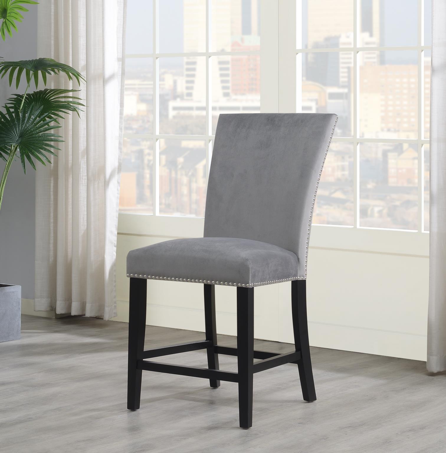 BLUE VELVET COUNTER CHAIR (PRICE PER CHAIR/MOQ 2) view 6