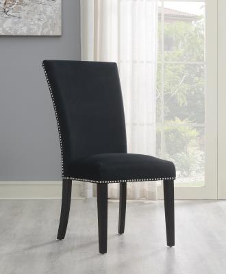 BLACK VELVET DINING CHAIR (PRICE PER CHAIR/MOQ 2)