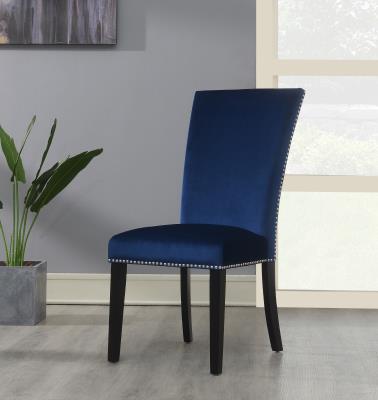 BLUE VELVET DINING CHAIR (PRICE PER CHAIR/MOQ 2)