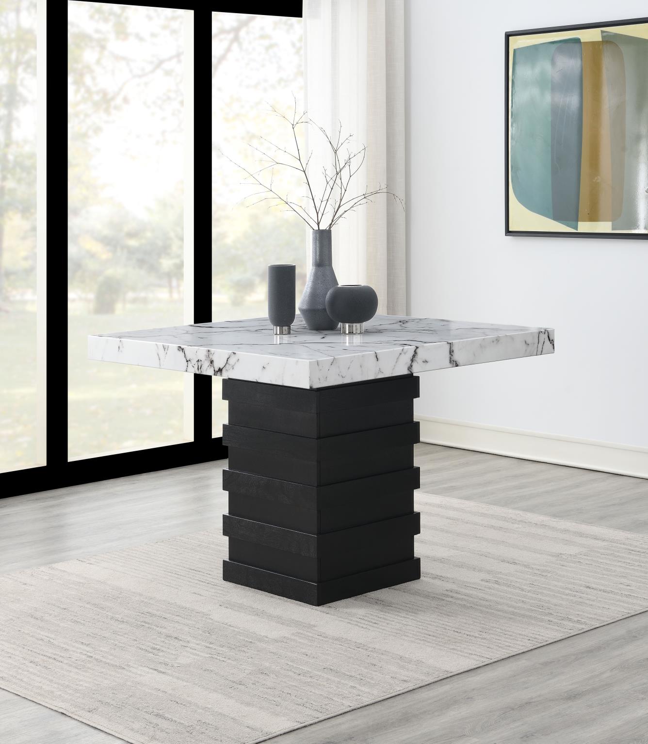 WHITE COUNTER HEIGHT TABLE view 2