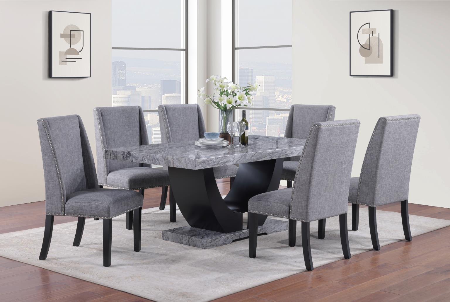 DINING TABLE & 6 SIDE CHAIRS view 2