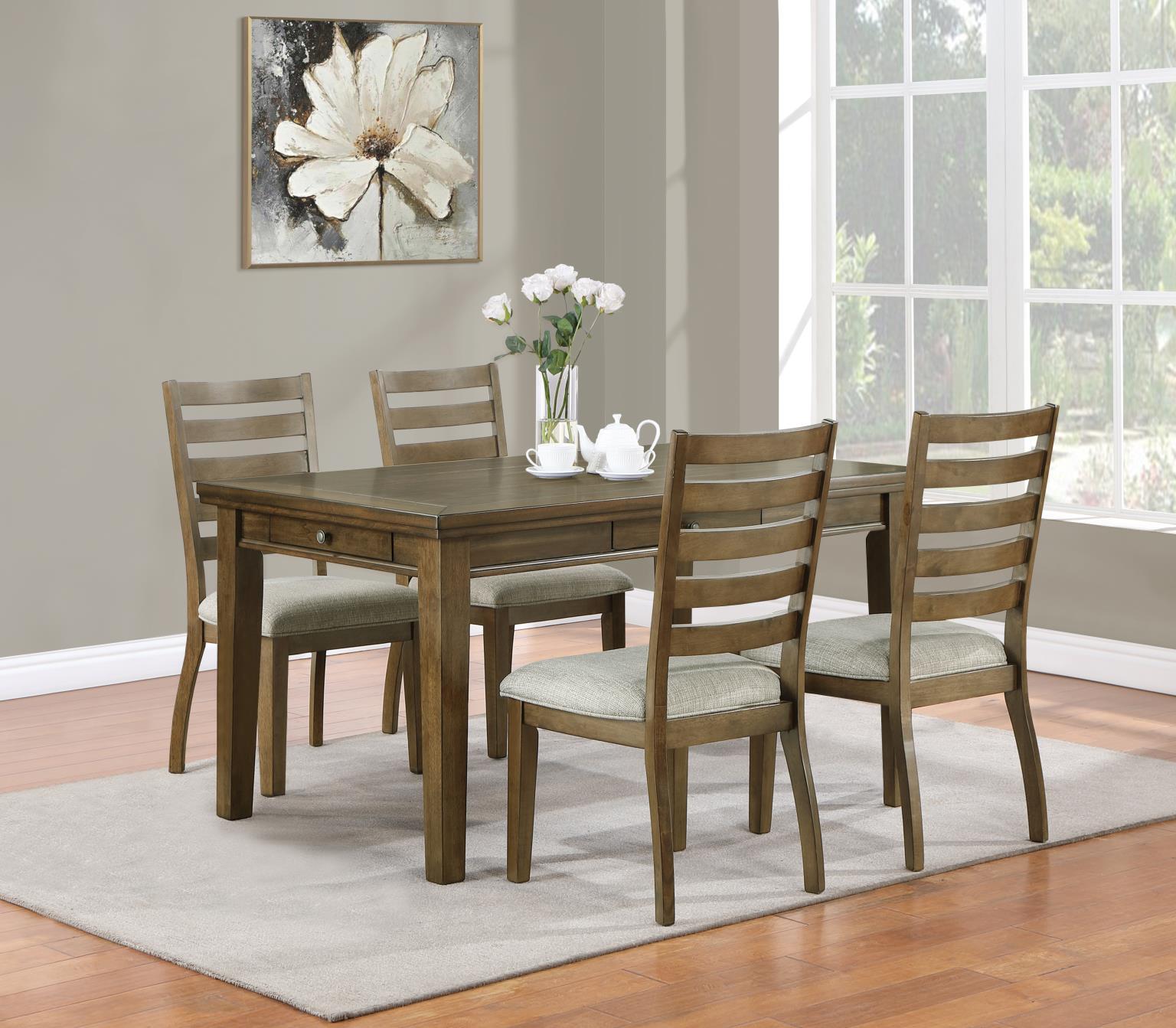 Dining Table & 4 Side Chairs view 2