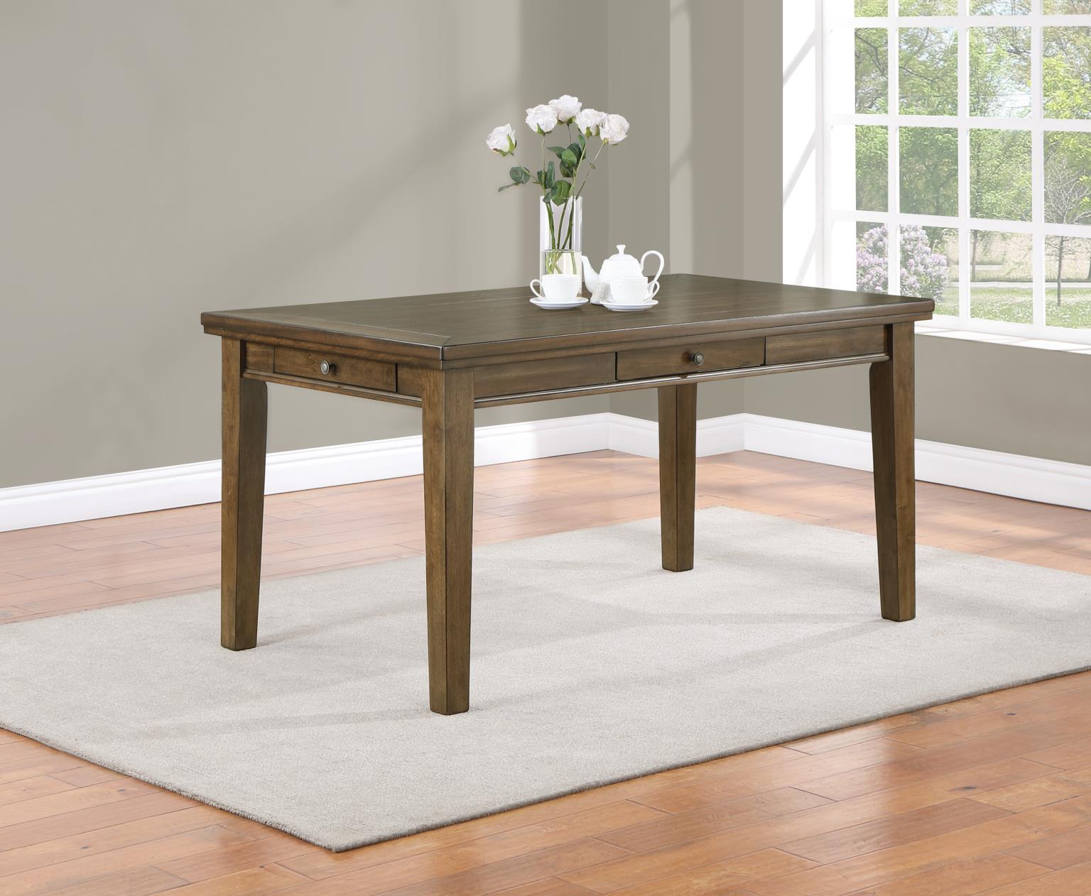 BROWN DINING TABLE view 2