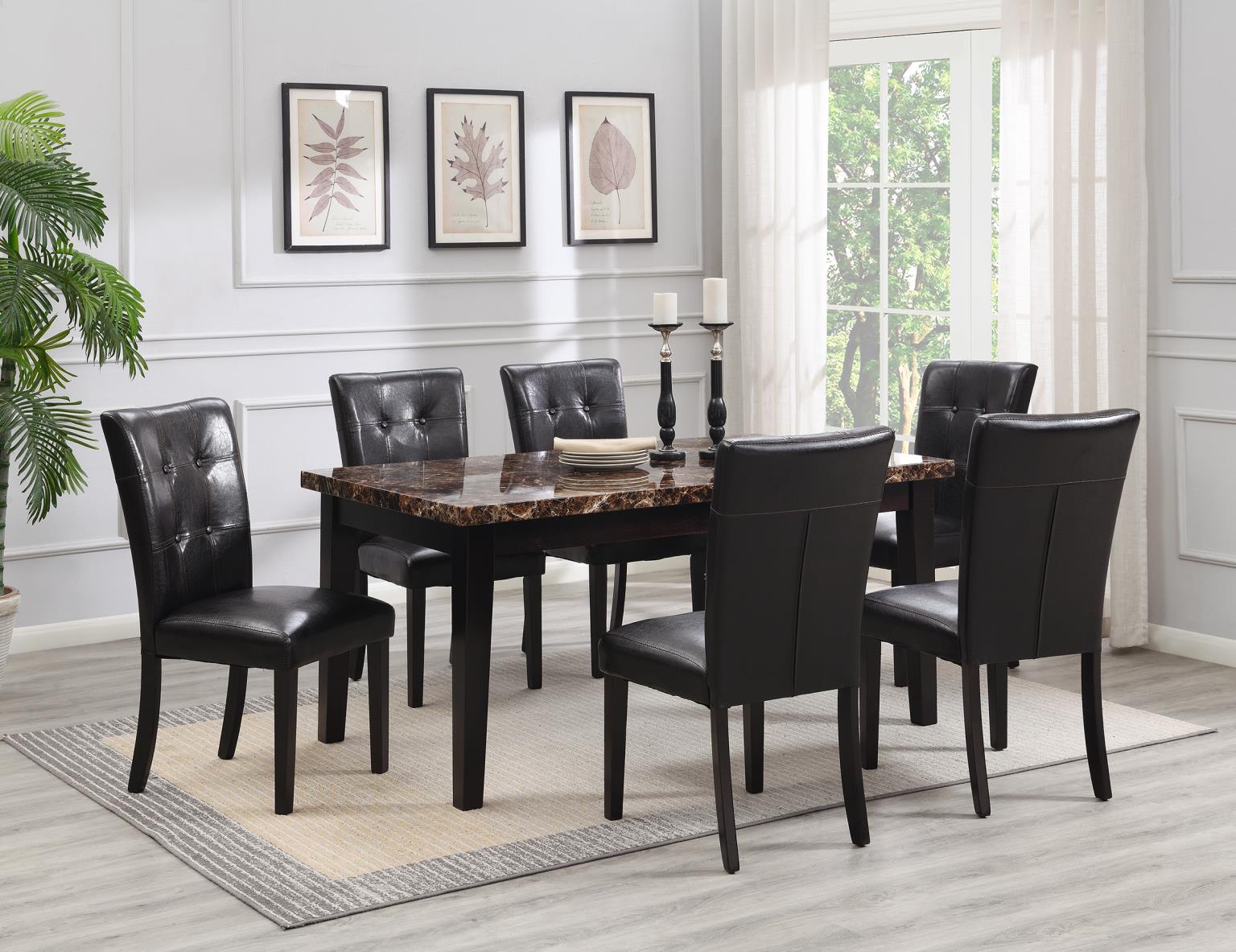 DINING TABLE & 6 SIDE CHAIRS view 2