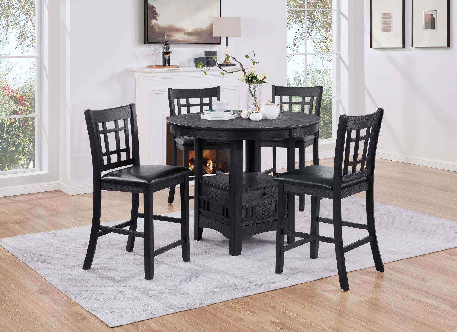 DINING TABLE & 4 SIDE CHAIRS view 2