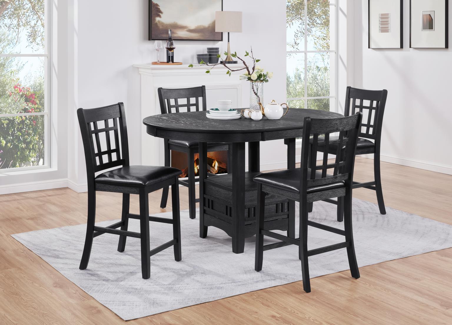 DINING TABLE & 4 SIDE CHAIRS view 3