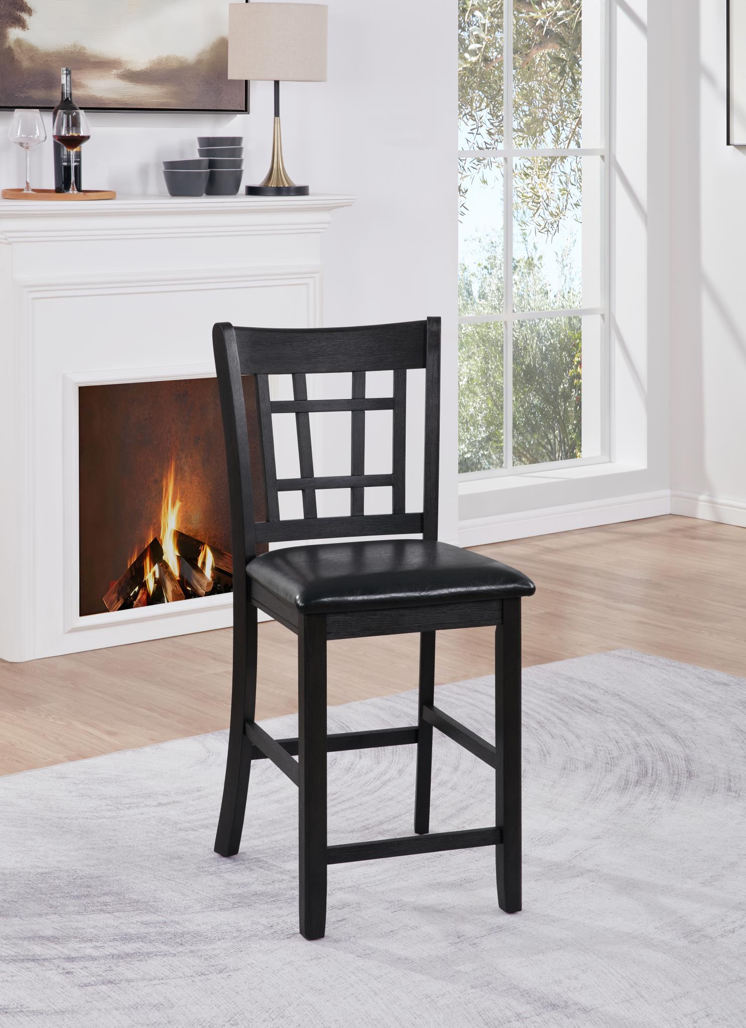 BLACK COUNTER HEIGHT CHAIRS (2/BOX) PRICED AS EACH view 2