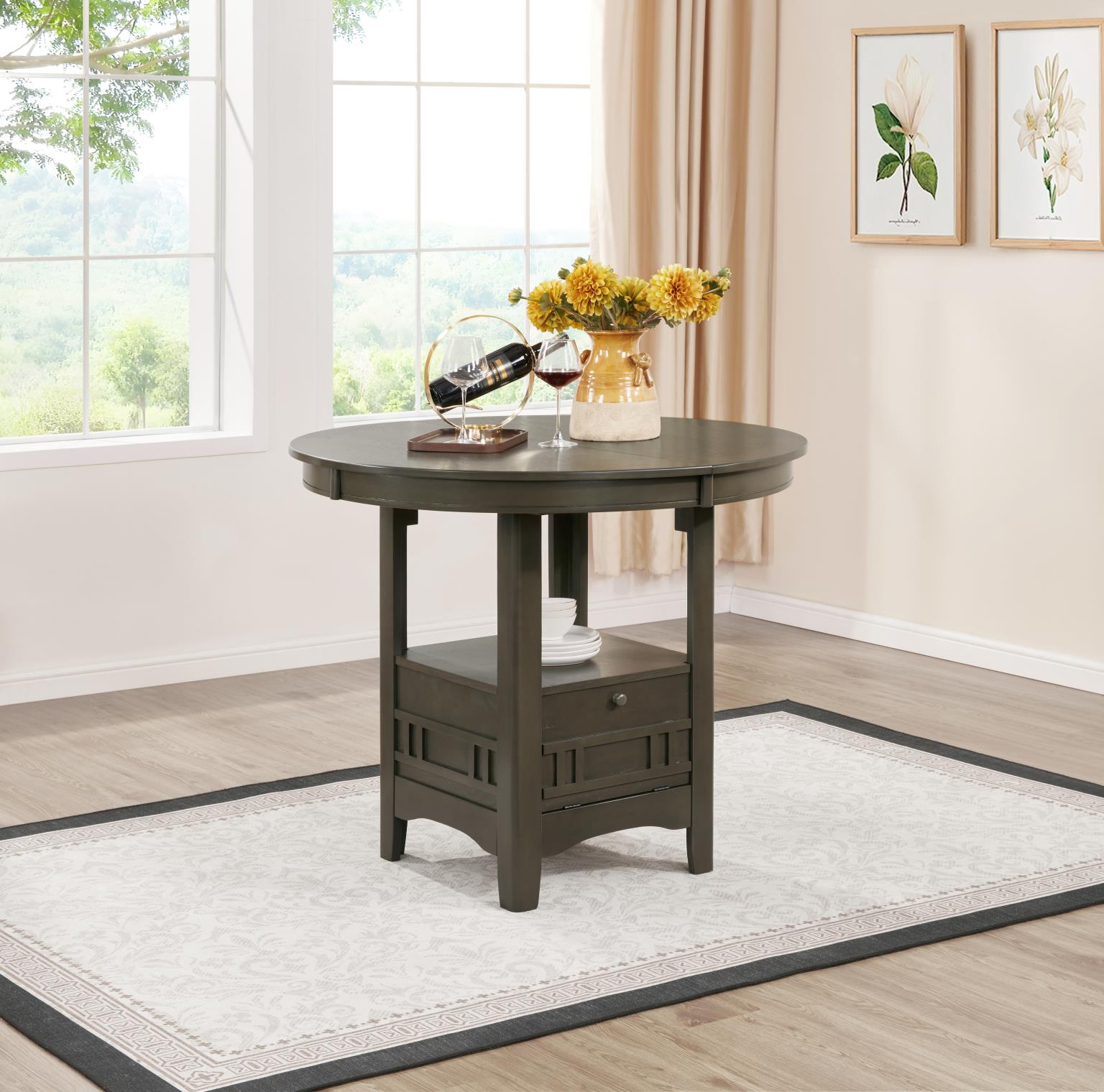 GRAY COUNTER HEIGHT CHAIRS (2/BOX) PRICED AS EACH view 3