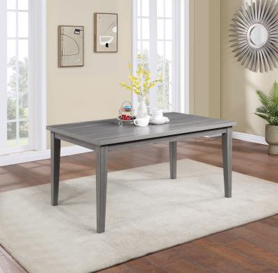 GRAY RECTANGULAR DINING TABLE