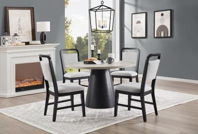 DINING TABLE & 4 SIDE CHAIRS