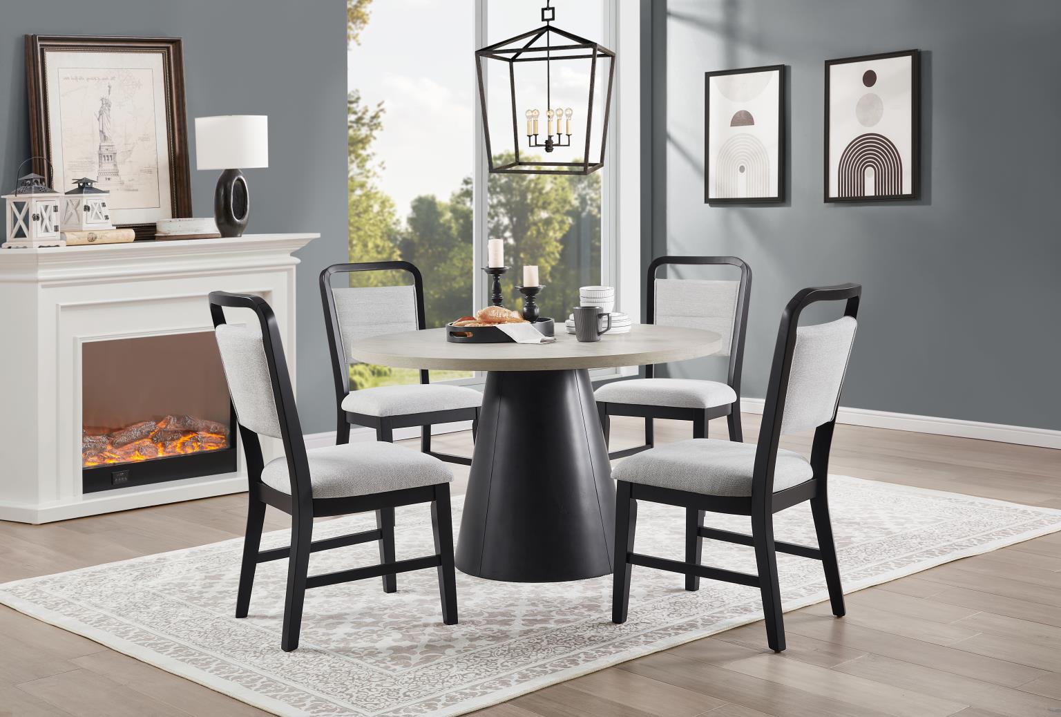 DINING TABLE & 4 SIDE CHAIRS view 2