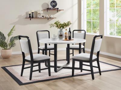 DINING TABLE & 4 SIDE CHAIRS