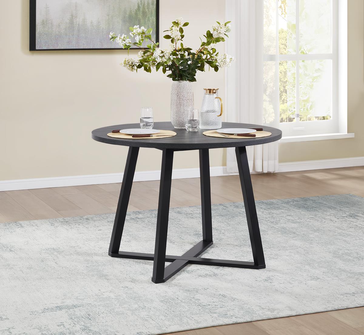 BLACK/GRAY DINING SIDE CHAIR view 4