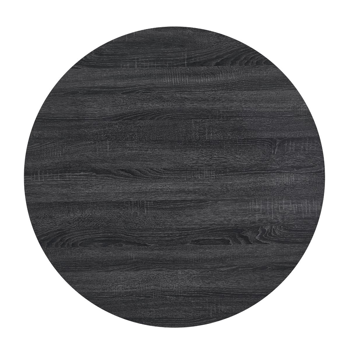 BLACK ROUND DINING TABLE view 5