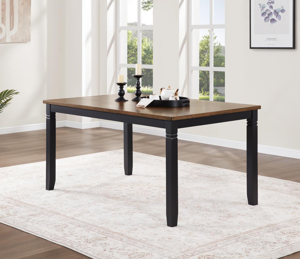 BLACK/DARK BROWN DINING TABLE & 4 CHAIRS, MUST BE SOLD WITH BENCH view 4
