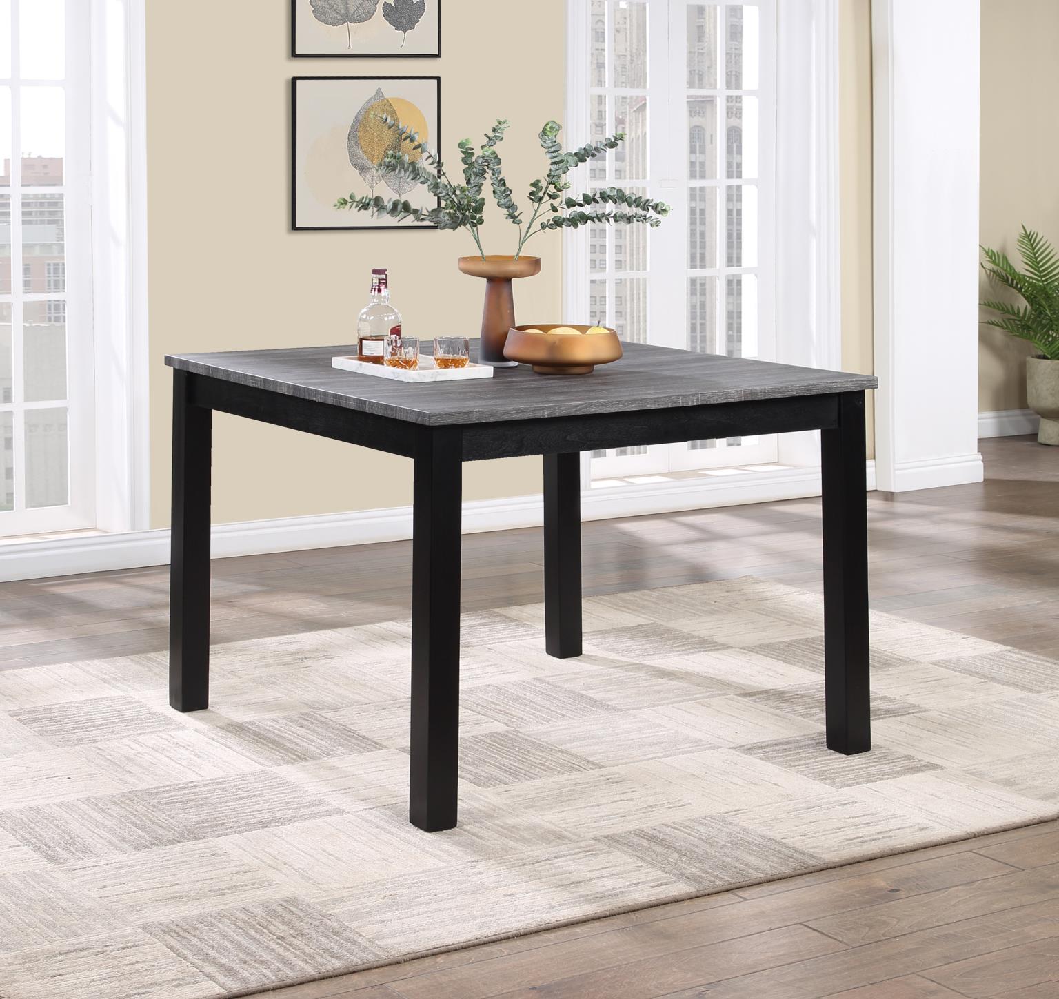 GRAY COUNTER TABLE W/ 4 CHAIRS view 3