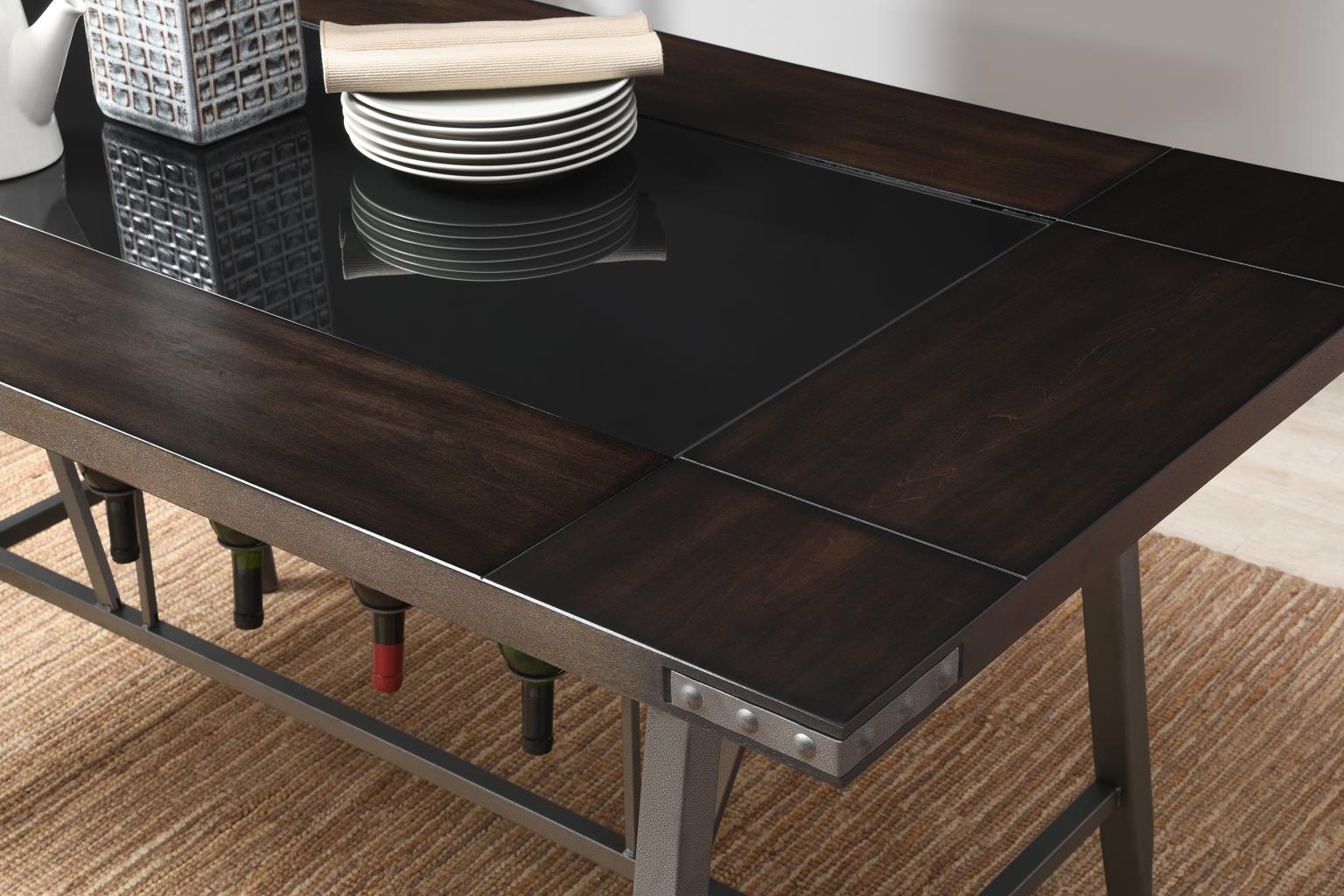 BROWN COUNTER HEIGHT TABLE view 3