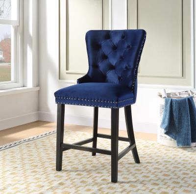 DARK NAVY VELVET COUNTER CHAIR (Price Per Chair/MOQ 2)