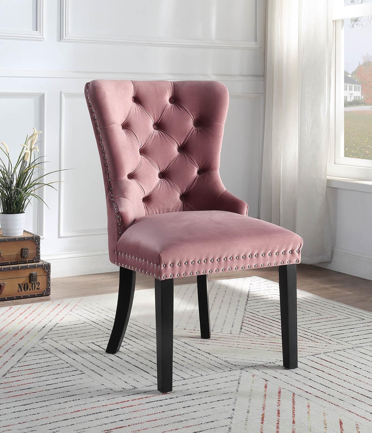 PINK VELVET DINING SIDE CHAIR (Price Per Chair/MOQ 2) view 2
