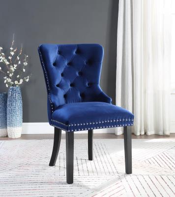 DARK NAVY VELVET DINING SIDE CHAIR (Price Per Chair/MOQ 2)