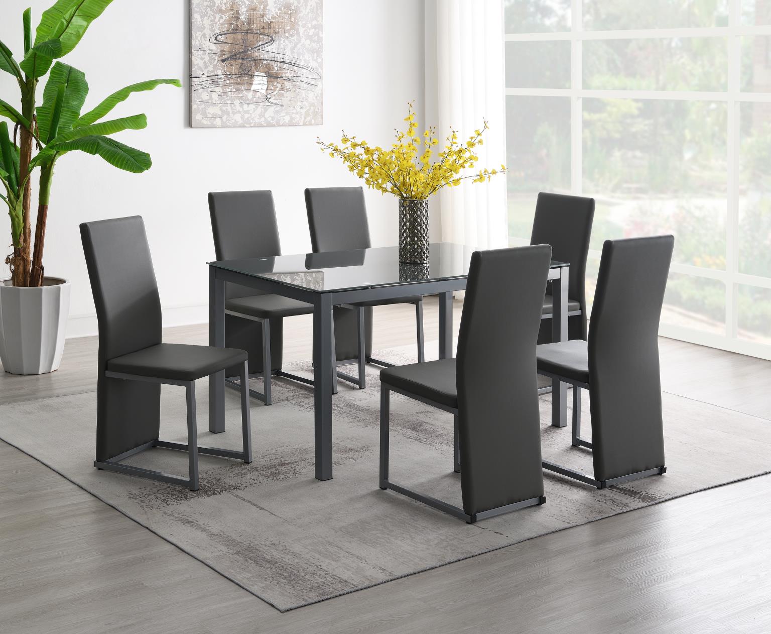 DINING TABLE & 6 SIDE CHAIRS view 2