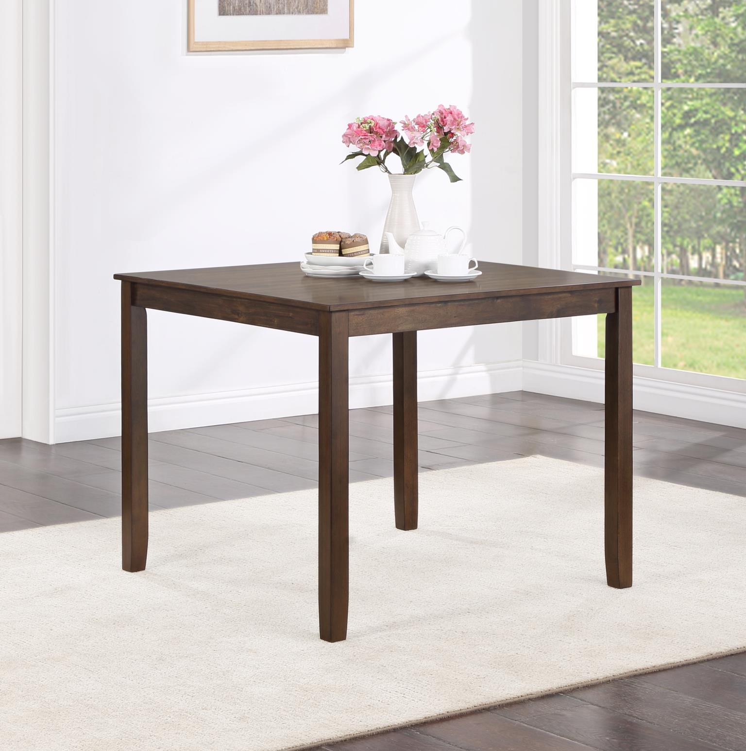 WALNUT DINING TABLE W/ 4 CHAIRS view 3