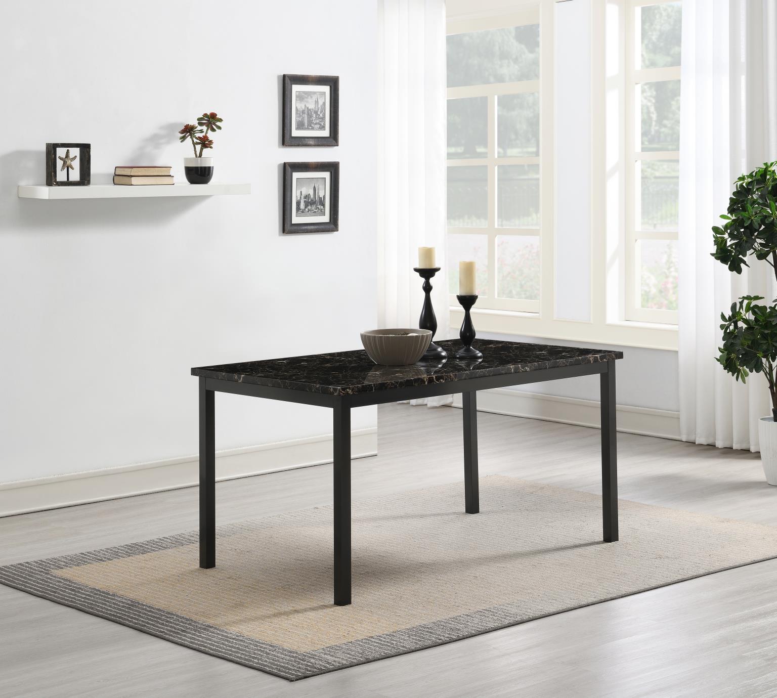 DINING TABLE FAUX MARBLE view 2