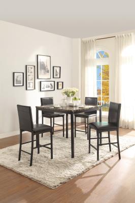 COUNTER HEIGHT TABLE FAUX MARBLE (BROWN)