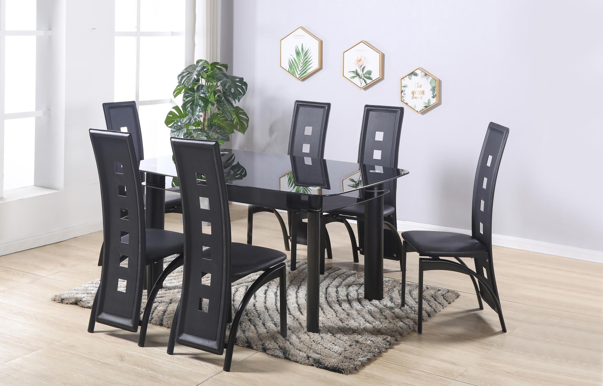 BLACK DINETTE TABLE view 2
