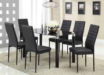 BLACK DINING SIDE CHAIR (PRICE PER CHAIR/MOQ 2)