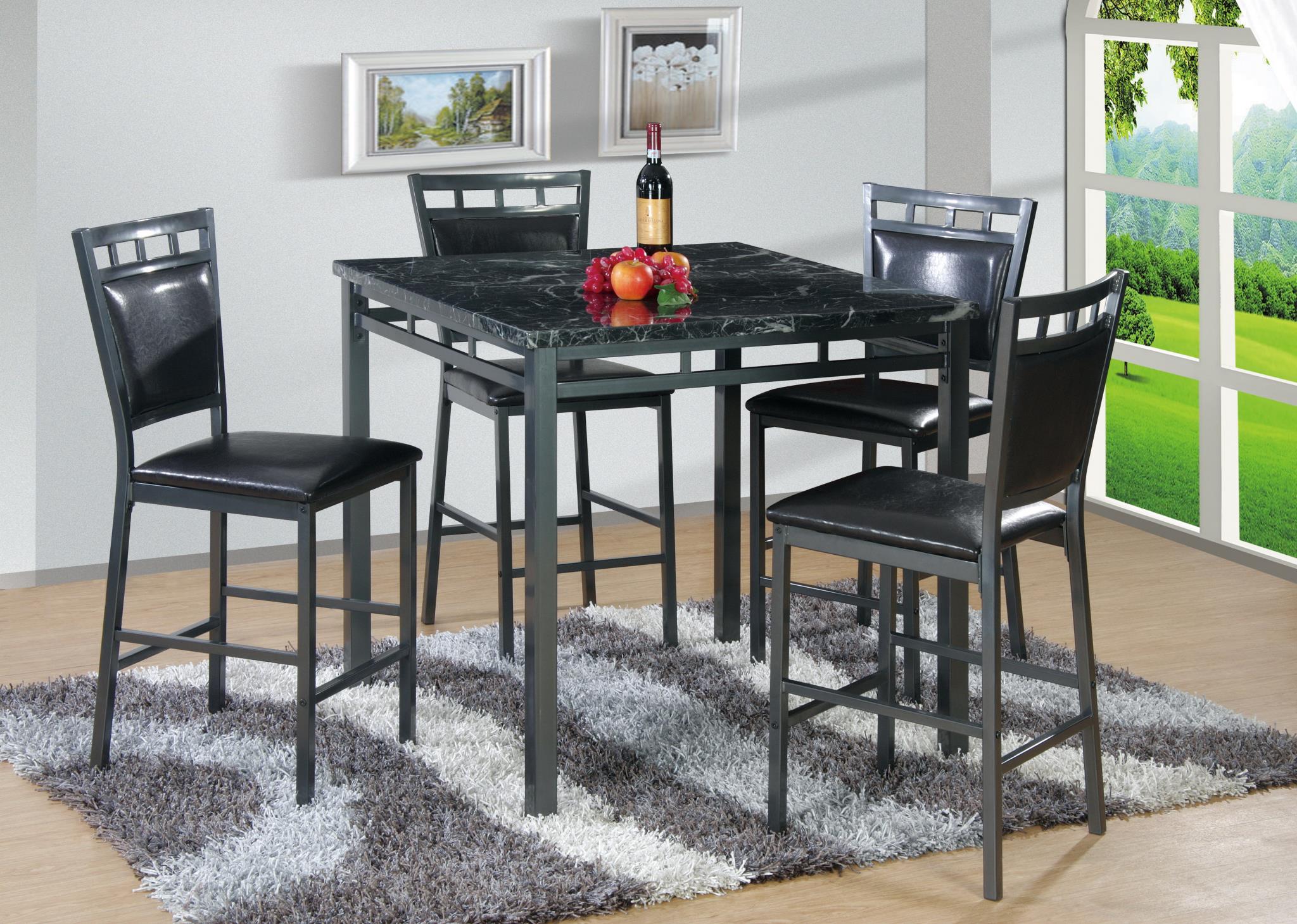 Counter Height Table & 4 Chairs view 2