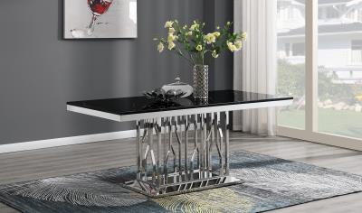 DINING TABLE (BLACK MARBLE)