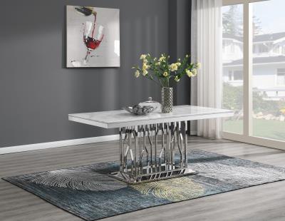 DINING TABLE (WHITE MARBLE)