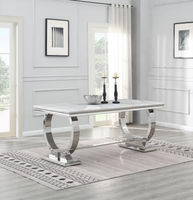 STAINLESS STEEL RECTANGULAR DINING TABLE BASE ONLY