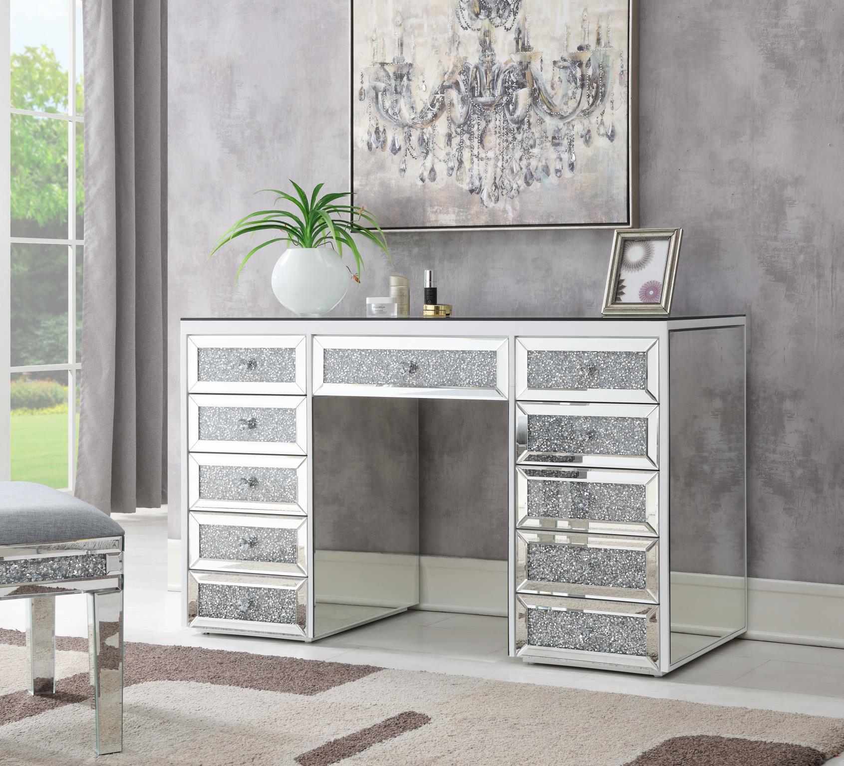 GLAMOUR VANITY SET (DRESSER + MIRROR BLUETOOTH SPEAKER WITH LIGHTS) view 4