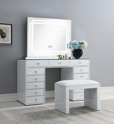 GLAMOUR VANITY SET (DRESSER + MIRROR BLUETOOTH SPEAKER WITH LIGHTS)