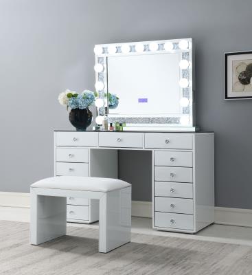 GLAMOUR VANITY SET (DRESSER + MIRROR BLUETOOTH SPEAKER WITH LIGHTS)