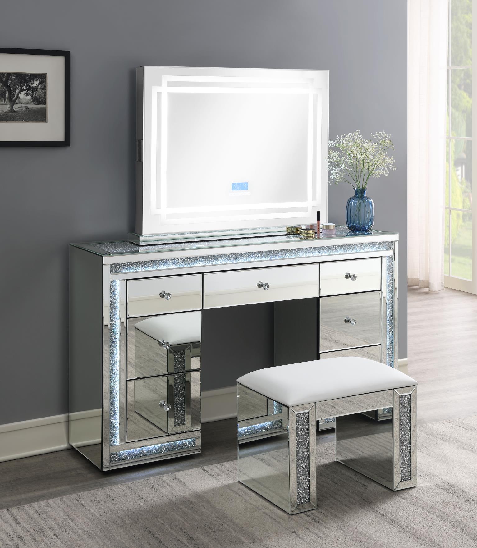 GLAMOUR VANITY SET (DRESSER + MIRROR BLUETOOTH SPEAKER WITH LIGHTS) view 2