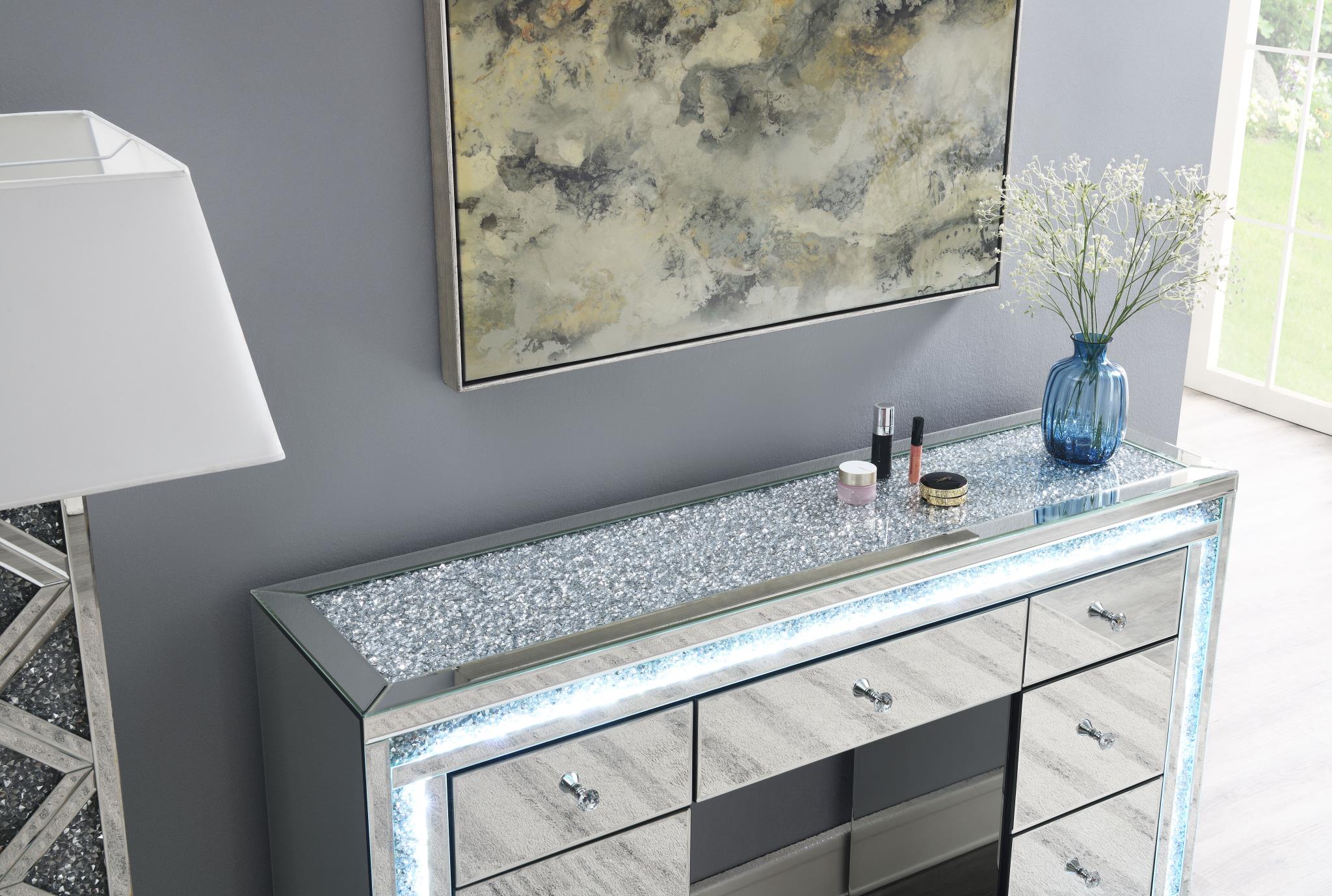 GLAMOUR VANITY SET (DRESSER + MIRROR BLUETOOTH SPEAKER WITH LIGHTS) view 3