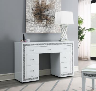 WHITE WOOD VANITY (MIRROR SOLD SEPERATELY)