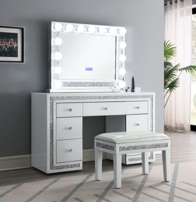 GLAMOUR VANITY SET (DRESSER + MIRROR BLUETOOTH SPEAKER WITH LIGHTS)