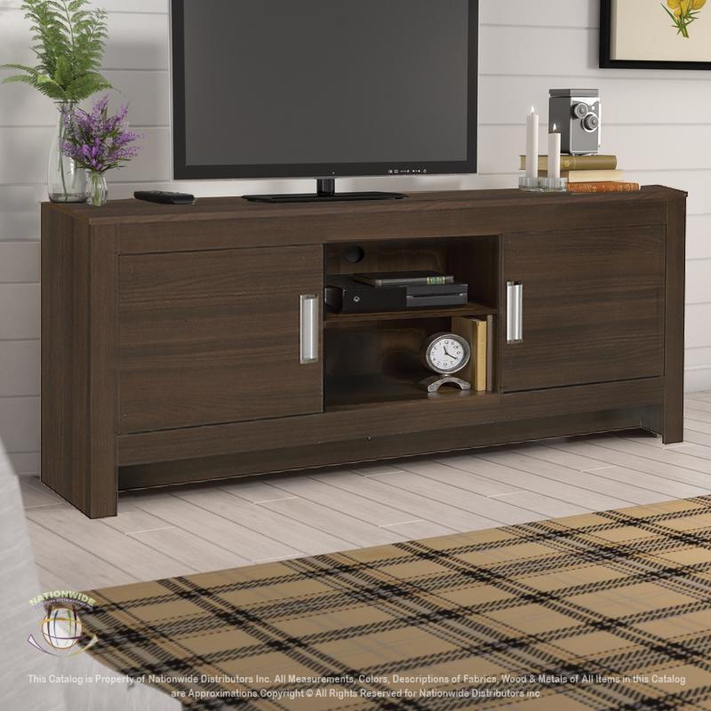 Brown Wood TV Stand