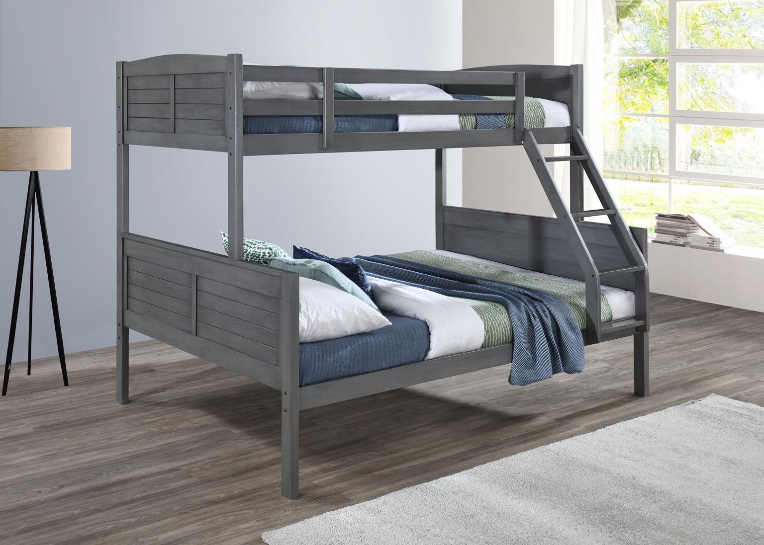 ANT. GRAY TWIN/FULL BUNK BED view 3