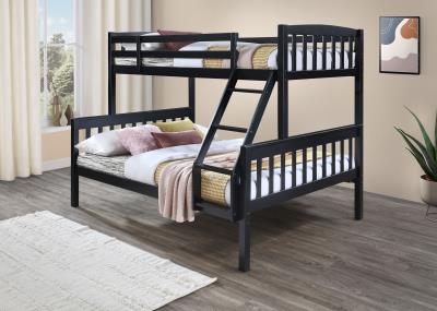 BLACK TWIN/FULL BUNK BED